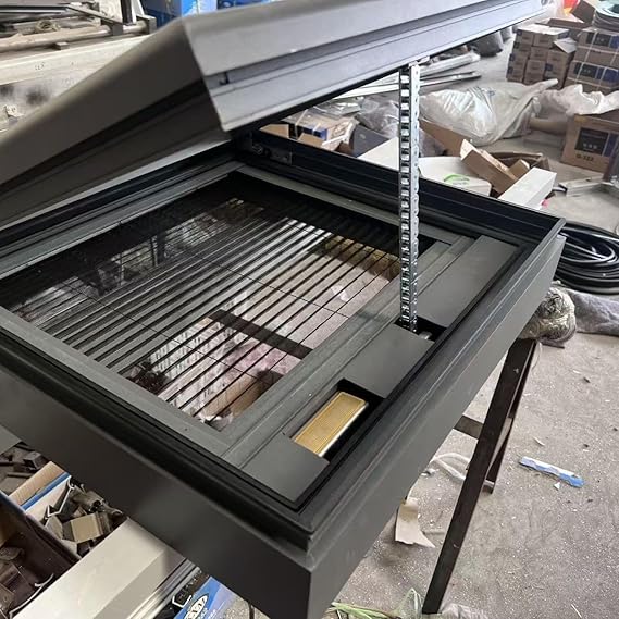 Aluminium Roof Window Electric Skylight with Double-Layer Tempered Glass and Screen for Optimal Lighting and Ventilation
