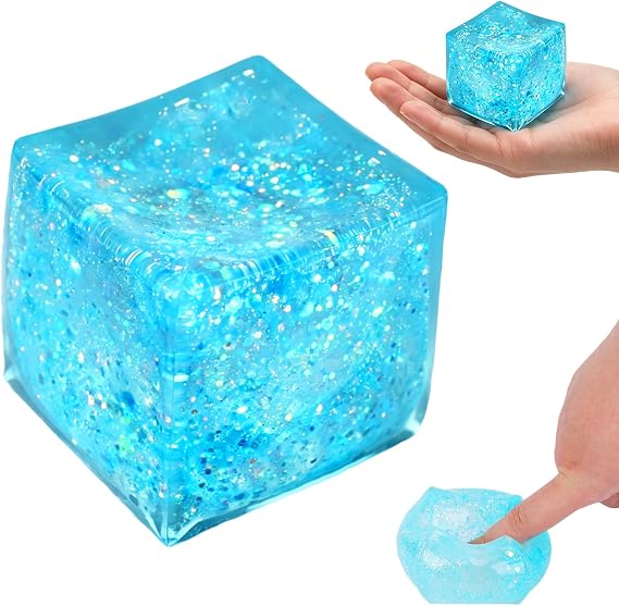 Stress Cube Squishy Stress Balls,Squishy Stress Cube for Adults,Squishies Stress Cube Toys,Squishy Slow Rising Cube Squeeze Sensory for Anxiety Stress Relief