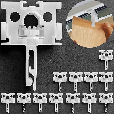 Vertical Blind Repair Carrier with Stem and Gear, Vertical Blinds Repair Kit Used for Headrail Vertical Blinds Curtain Accessories12 PCS
