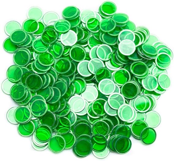 Magnetic Green Bingo Chips - 300 Pack (Green)
