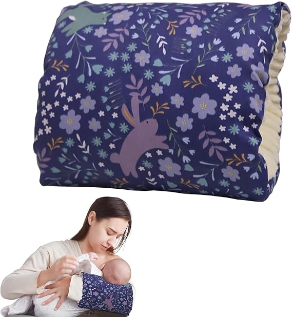 Baby Feeding Arm Pillow,Soft Cotton ArmPillow for Newborn, Baby Nursing Pillow Head Support Pillow for Breastfeeding(Blue)