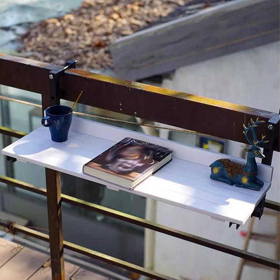 Hanging Table, Balcony Bar Table, Outdoor Hanging Table Folding Balcony Table, Waterproof and Sunscreen, Hanging Table Outdoor for Patio, Garden, Save Space
