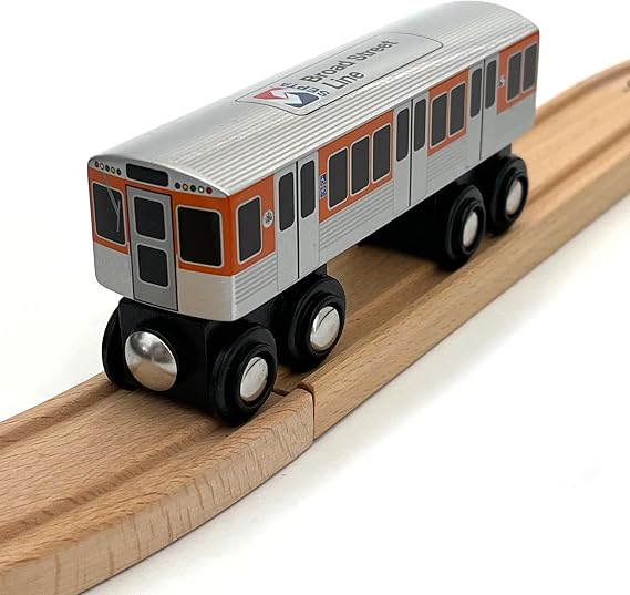 MUNI PALS MP05-1104 Wooden Subway Train Car Septa BSL Broad Street Orange Line Child Safe and Tested Wood Broad Street