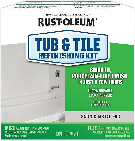 Rust-Oleum Tub & Tile Refinishing 2-Part Kit, Satin Coastal Fog