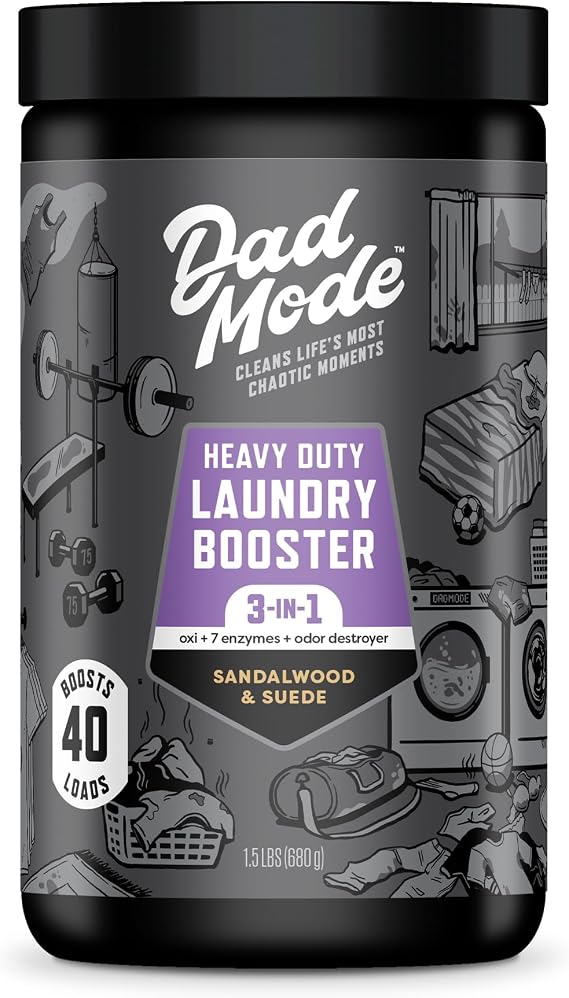 DadMode 7-Enzyme Laundry Booster Powder Oxygen Stain Remover, 40 Loads