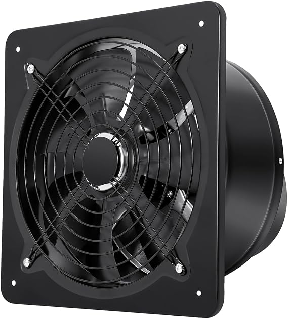 12 Inch Exhaust Home Ventilation Blower Industrial Ventilation Extractor Strong Airflow 2800r/min Axial Exhaust Commercial Air Blower Fan for Industrial, Commercial, Residential, Shop (12 Inch)
