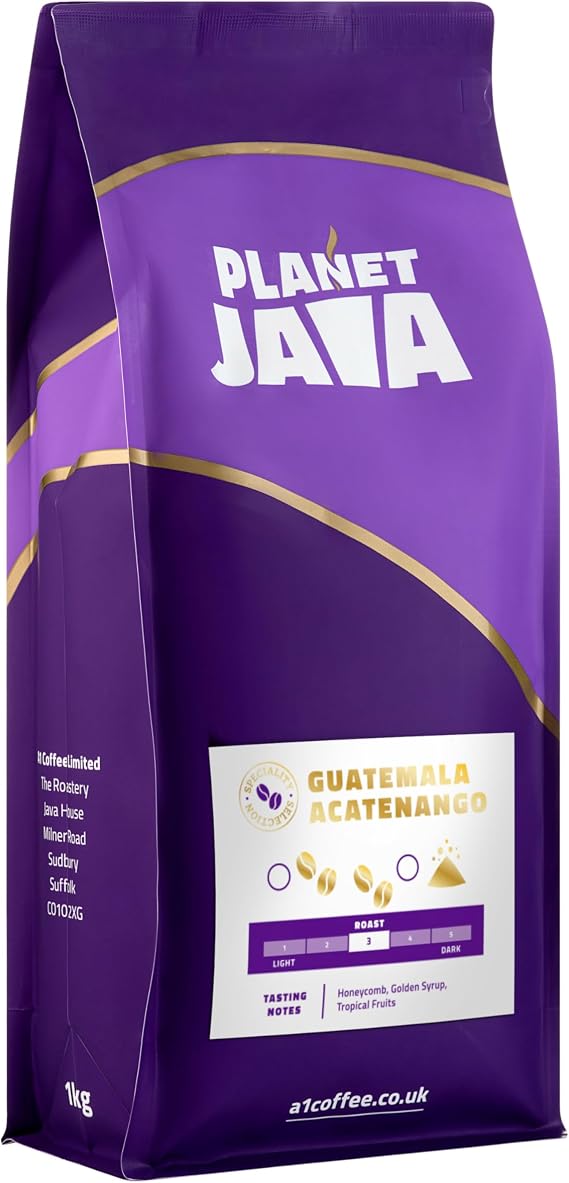 Planet Java Guatemalan 100% Arabica Coffee Beans 1kg Bag | Full Medium Roast, 100% Arabica, Small Batch Hand Roasted
