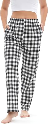 Magicmode Womens Pajama Pants Soft Cotton Sleep Lounge Pant Elastic Waist Pajama Bottoms