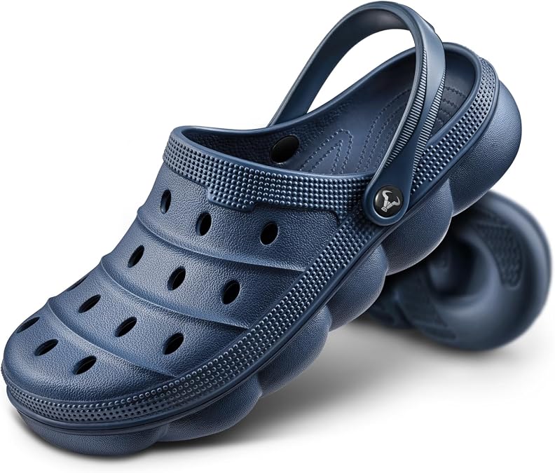 KEMISANT Men Cushioned Clogs Mules Water Shoes-Arch Support Lightweight | Unisex Slip-on Yard Garden Shoes | Slip-resistant | High Density EVA Cushioning