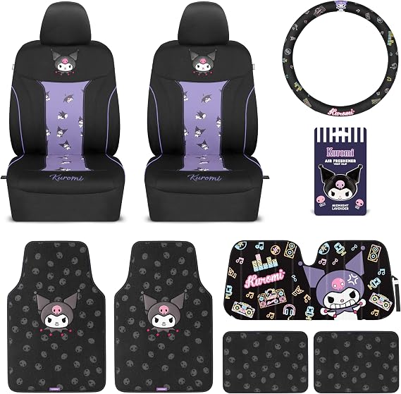 Kuromi Car Accessories Full Set Official Sanrio Products for Women
