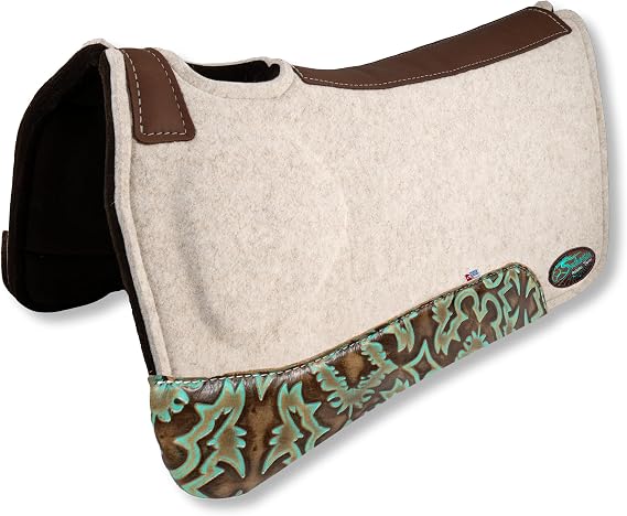 OrthoRide Made in USA Premium All Wool Build up, Saddle Pad Western, Classic Contour Saddle Pad, Ortho Pad Horse Saddle Pad, Saddle Blanket, 30x30 & 31x32