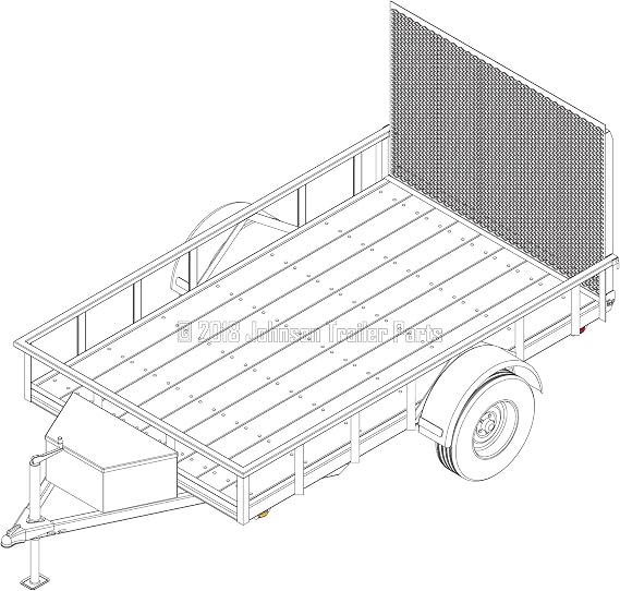 Johnson Trailer Parts 6x10 Utility Trailer Plans, 3,500 lb Capacity, DIY Blueprints, Step-by-Step Instructions, U72-120-35J