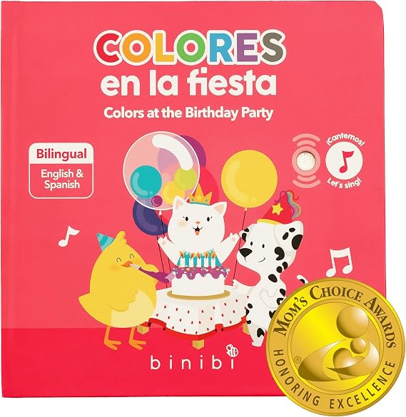 Binibi Colores Bilingual Spanish Colors Musical Book Kids 3-5