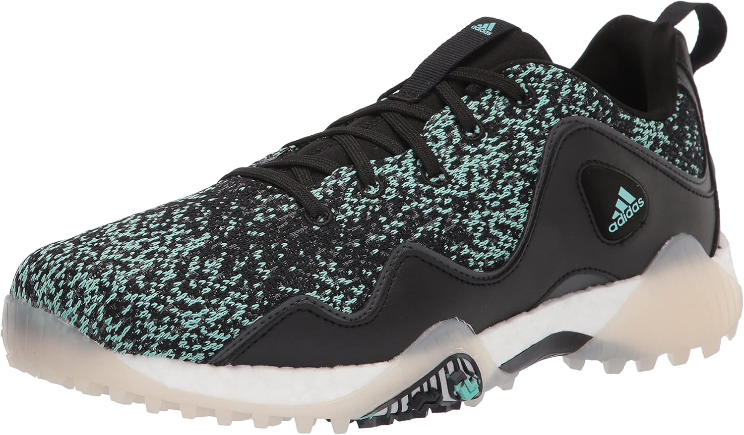 adidas Men's Codechaos 21 Primeblue Spikeless Golf Shoes, Core Black/Acid Mint/Grey Six, 8