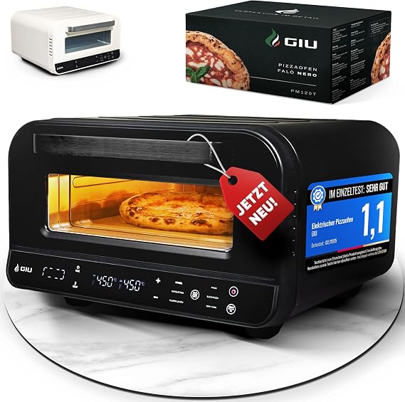 GIU Electric Pizza Oven - Strong Electric Oven for Neapolitan Pizza Oven Pizza Oven Electric Electric Oven Over 450 Degrees FusionHeat Tech Enjoy Stone Oven Taste at Home