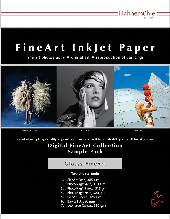 Hahnemuhle Rag Baryta 315 Glossy Cotton Photo Paper (17x22"), 25 Sheet