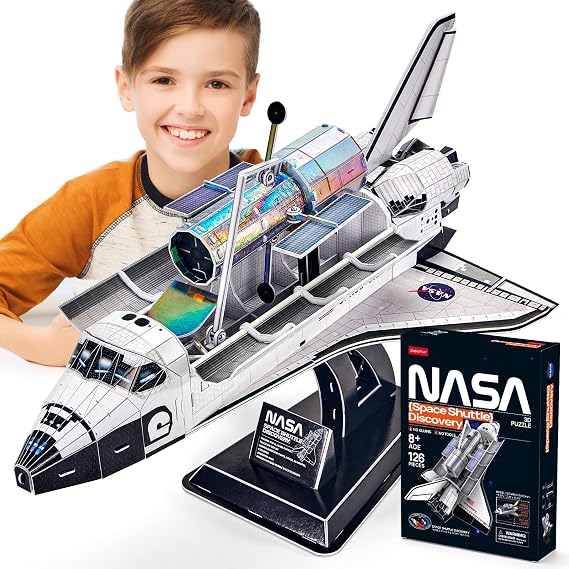 CubicFun NASA Space Shuttle Discovery 3D Puzzle Kit, 126 Pieces