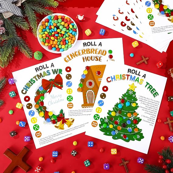 Sotiff 30 Set Christmas Dice Game Exchange Gifts Family Game