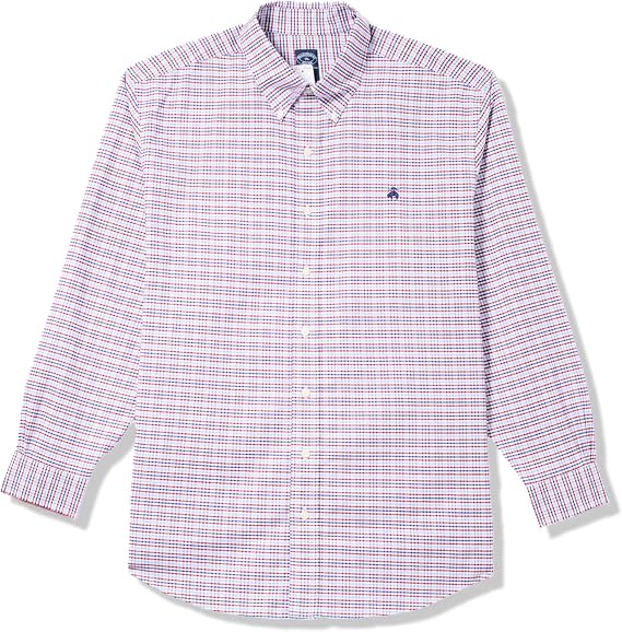 Brooks Brothers Men's Big & Tall Non-Iron Stretch Oxford Sport Shirt Check