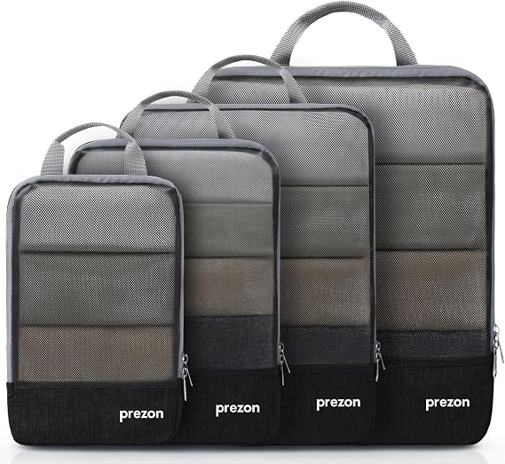 Compression Packing Cubes, Luggage Organiser Set, Extensible Suitcase Organiser, Packing Organisers for Suitcases, Packing Cubes for Travel or Home Storage