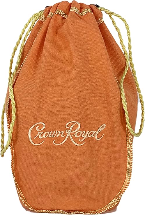 Crown Royal Bag with Drawstring | Orange w/Peach - Peach