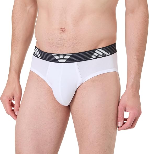 Emporio Armani Men's Textured Logo Band Brief