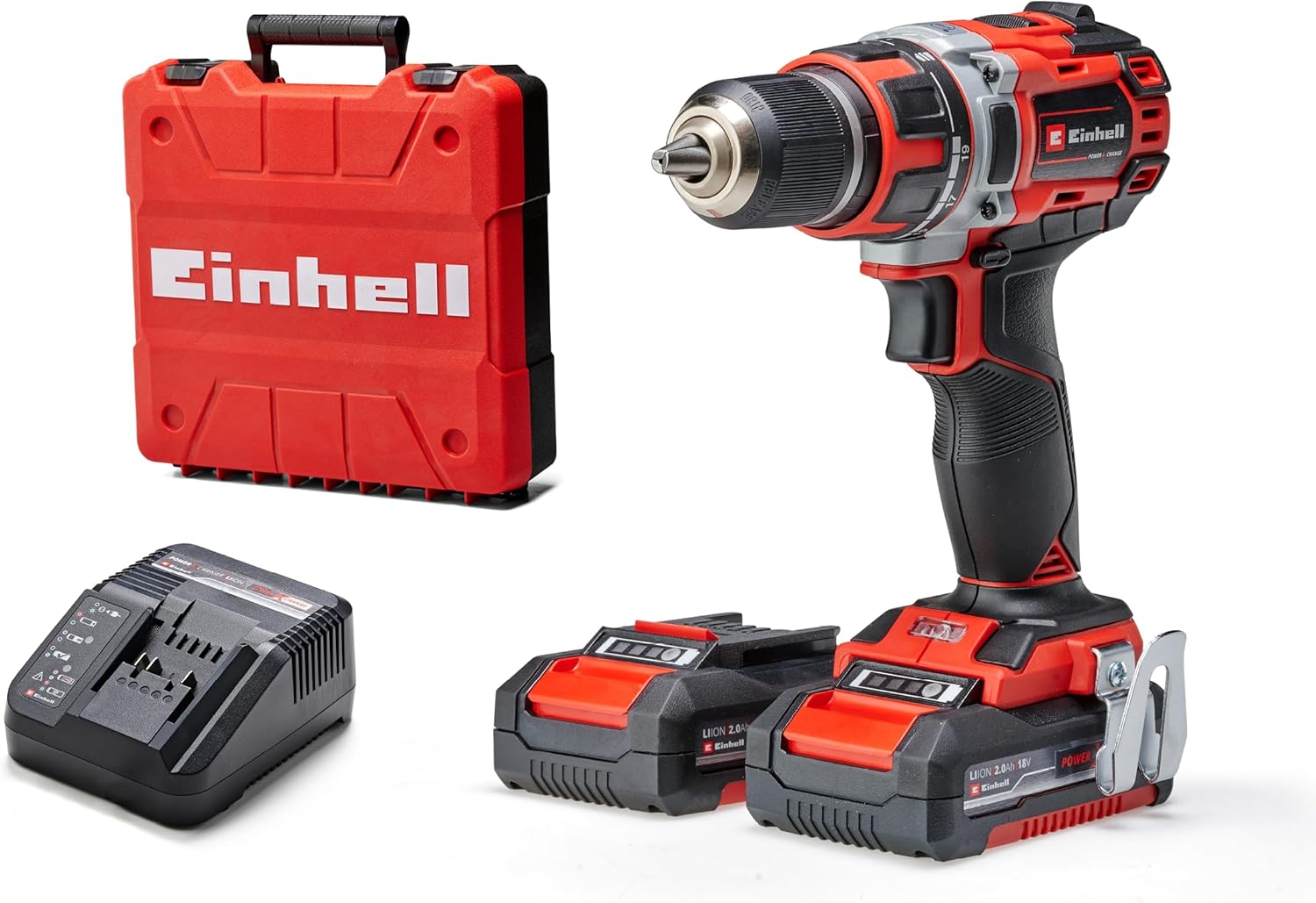 Einhell Professional Cordless Screwing TP-CD 1850 Li BL Kit Power X-Change 18V, Coal-Free, 50 Nm, 2 Gears, 13mm Chuck, 2x 2.0 Ah with Battery  Charger - 4513896