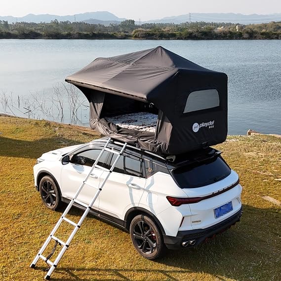 TentHome Waterproof Inflatable Car Rooftop Tent Lightweight Portable Family Outdoor Camping Tent for SUV, Jeep Cars (Black)