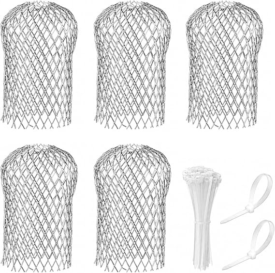5 Pack 2-4 Inch Expandable Aluminum Downspout Gutter Guards Mesh