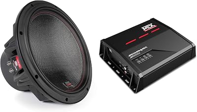 MTX JH5001 Jackhammer Series 500W x 1 @ 1-Ohm Class D Mono Block Amplifier, and MTX 7512-22 75-Series 12 750W RMS Dual 2-Ohm Subwoofer