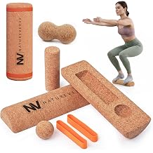 Cork Balance Board-premium Cork 5-in-1 Foot & Ankle Strengthener Set- Balance Trainer With Massage Roller, Peanut Ball & Toe Resistance Bands-wobble Board For Adults-improve Foot Function