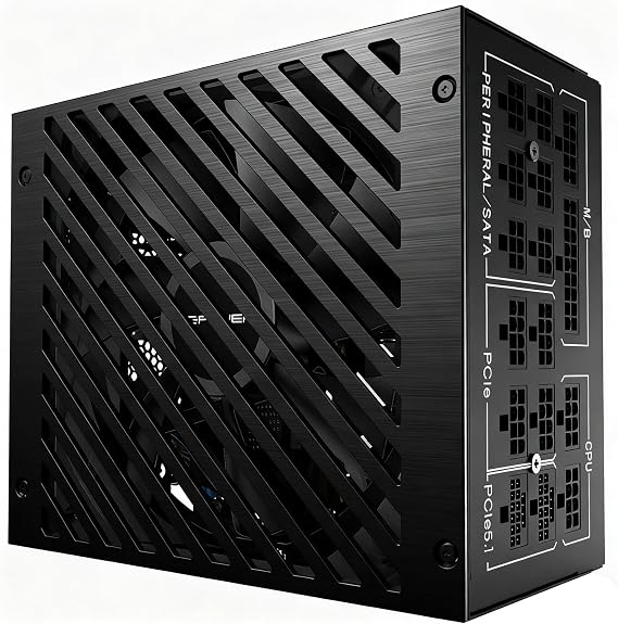 LC-POWER Platinum Pro LC1000P2-V3.1 1000 Watt PC Power Supply ATX 3.1 with 80 Plus Platinum 12VHPWR Low Noise 135 mm Fan