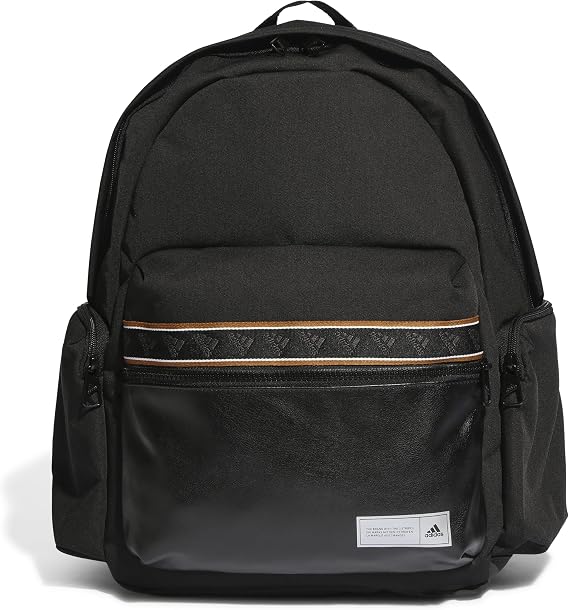 adidas Unisex Back to School Backpack, Black/Black/Silver Met., One size