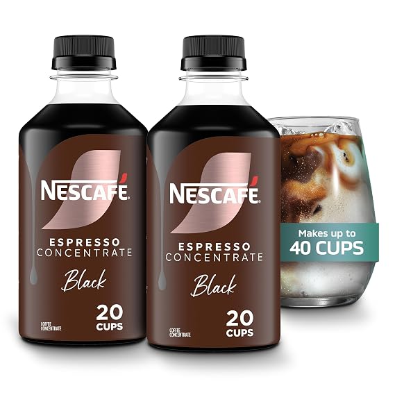 NESCAFE Espresso Concentrate Black, 2 Bottles 10 fl oz