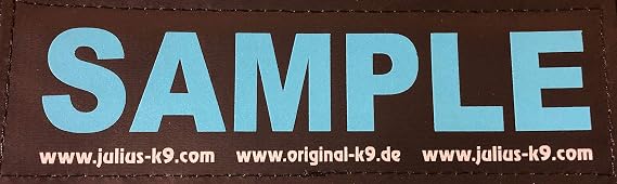 Julius-K9 Original Custom Patch with Hook and Loop Fastener, Large, Blue