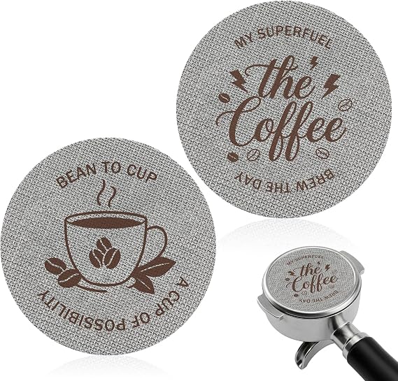 2 Pcs 53.5mm Espresso Puck Screen, 150 Micrometre 1.7mm Thickness Stainless Steel Coffee Filter Mesh Plate, Reusable Puck Screen for 54mm Portafilter Basket Espresso Coffee Puck
