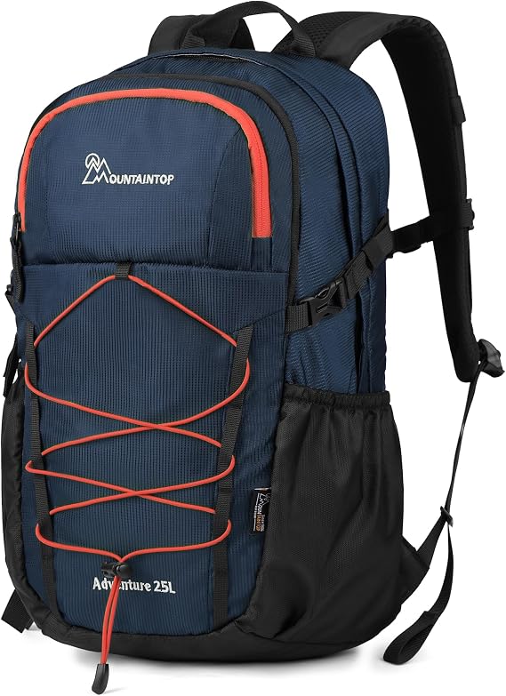MOUNTAINTOP 25/30L Lightweight Hiking Backpack, Outdoor Daypack | Made with high-density 500D polyester, this lightweight backpack offers tear resistance, water resistance