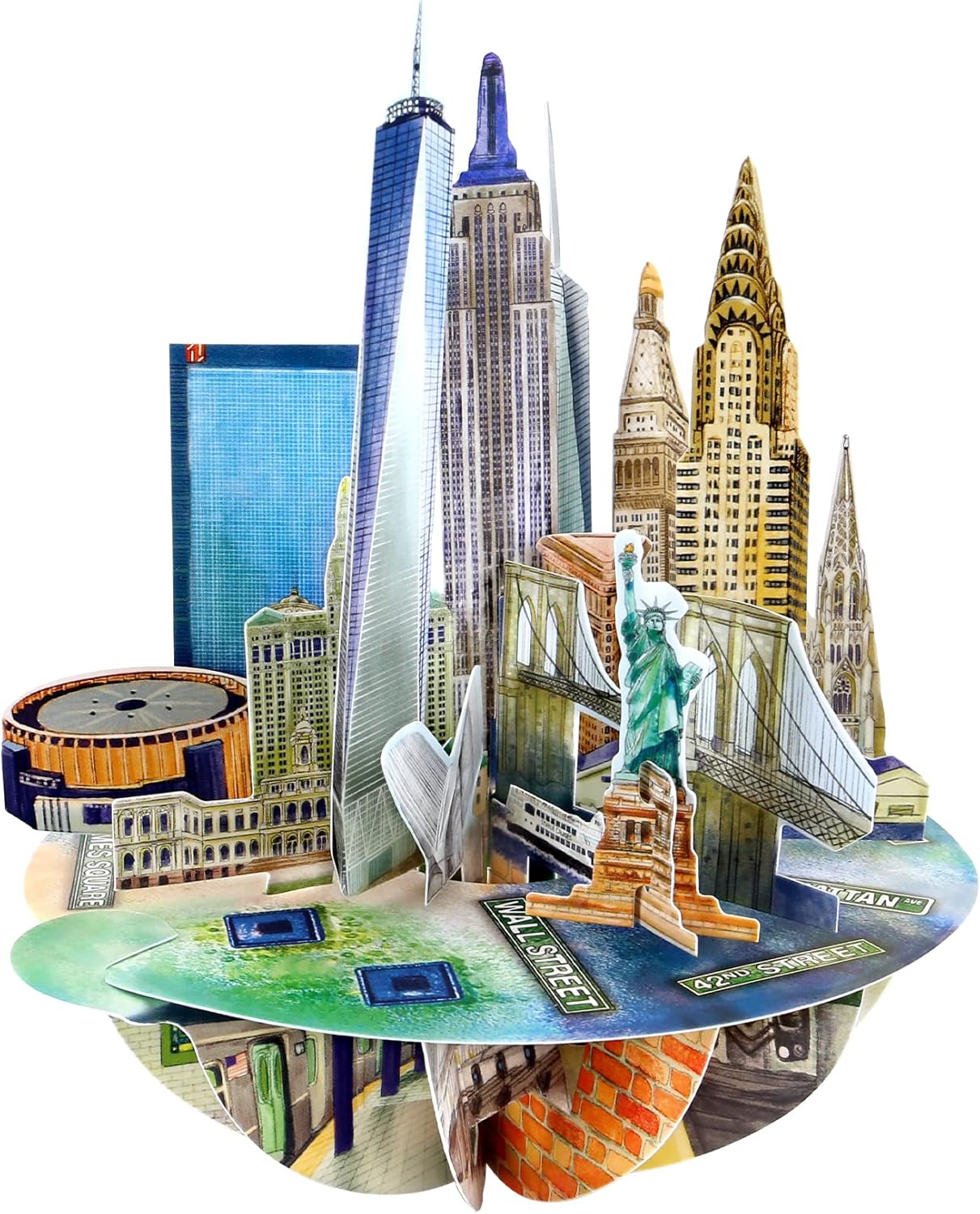 SANTORO Pirouette, 3D Pop Up Greeting Card, Birthday Card - New York City - For Him, For Her, Birthday, Thank You, Travel