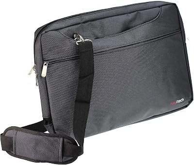 Navitech Black Sleek Water Resistant Travel Bag - Compatible with Megatek 12.5 Portable DVD Player