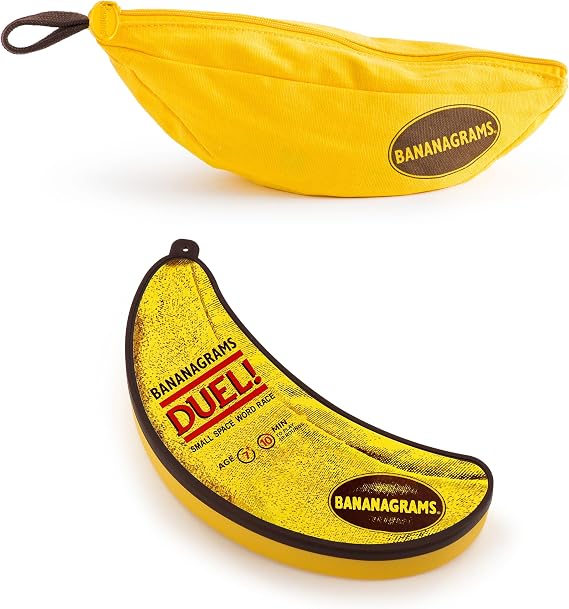 Bananagrams Classic & Duel Bundle.Exciting Word Game Set. Fast-Paced Family Fun & 2-Player Duels. Portable, Educational, and Perfect for Game Nights or Travel