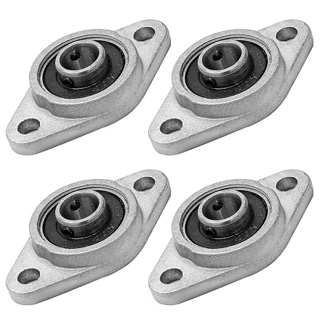 KFL08 Pillow Block Bearing Flange, 8mm / 0.31 inch | Aluminum Alloy, Self Aligning Bearing, Replacement Bearings, Mounted Bearings for Machine