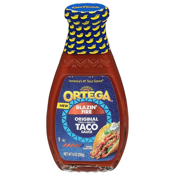 Ortega Blazin Fire Hot Taco Sauce, 8 Ounce