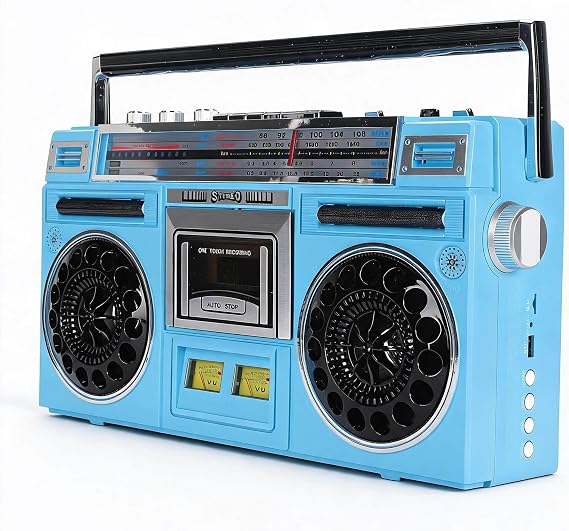 Portable Cassette Tape Player - Retro Cassette Player, FM MW SW1 SW2 Radio Stereo, Bluetooth CasetteTape Player Recorder