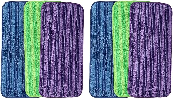 Reusable Microfiber Mop Pads for Swiffer WetJet, Washable Refills 11.8x5.5 Inch for Hardwood Tile Stone Floors, 3 Pack