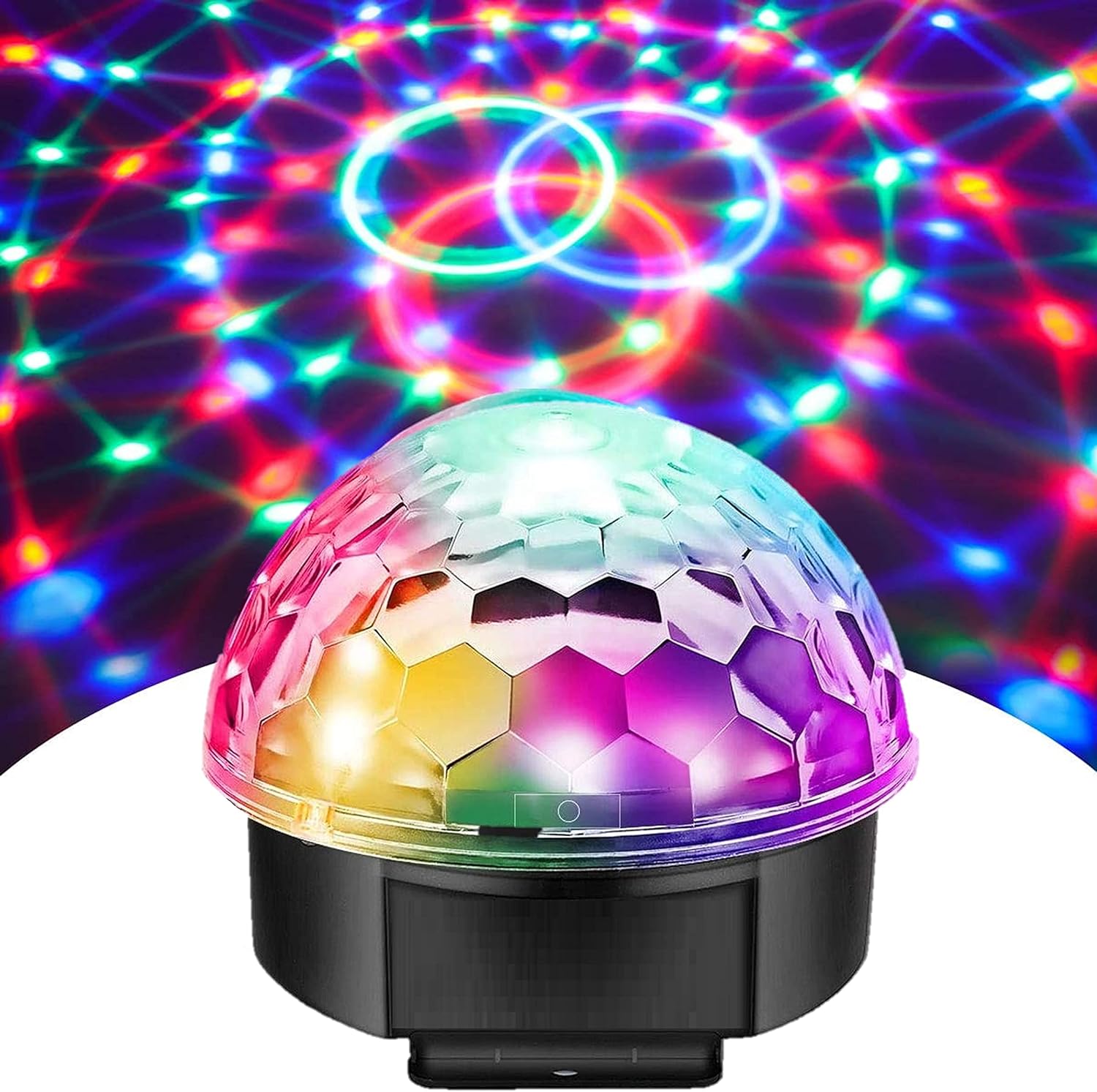 MoonBeam Multi Colour LED Disco Ball Party Light Single