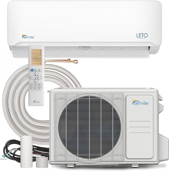 Senville LETO Series Wall Split Air Conditioner Heat Pump, Wall Mounted, 12000 BTU, 3.5 kW, Inverter, White [Energy Class A+++]