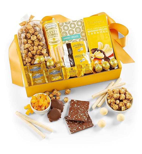 As Good As Gold Snack Gift Box By GiftTree | Gourmet Sweet & Savory Snack Assortment, Ready-to-Gift Box for Birthdays, Thank You & Business Gifts