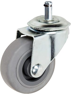 CasterHQ - 2 Gray Rubber DINETTE Chair Caster - 80 LBS Capacity PER Caster