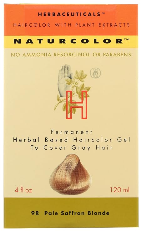 Naturcolor Permanent Hair Color, Pale Saffron Blonde 9R, Ammonia-Free, 4 fl oz