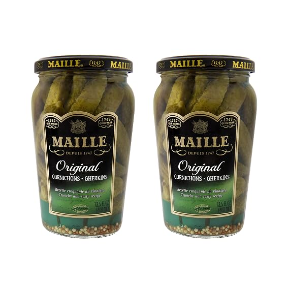 Maille Pickles, Original Cornichons 13.5 oz, Made in France 2PK